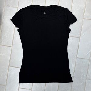Express black fitted tee small